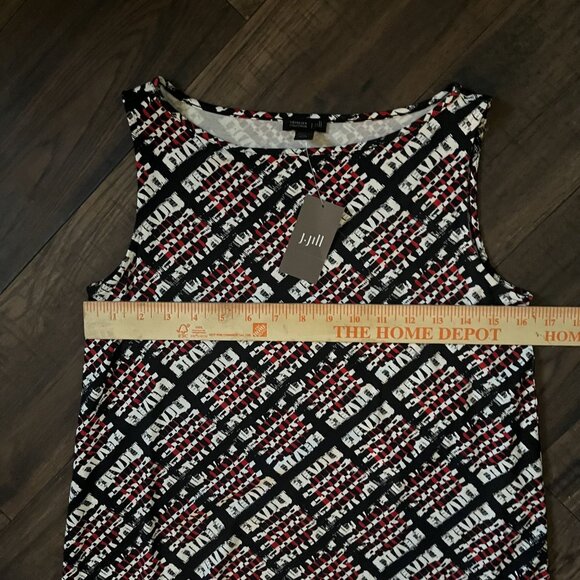 J Jill Wearever Collection Tank Top Tunic Womens Scarlet Red Black Size XS P NWT - Picture 5 of 7